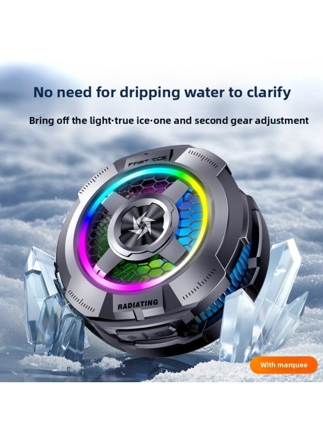Mobile Phone Cooling Fan Game Battery Digital Display Refrigeration Magnetic Back Clip X76A Semiconductor-Color:SL20 Black Icing - Image 1